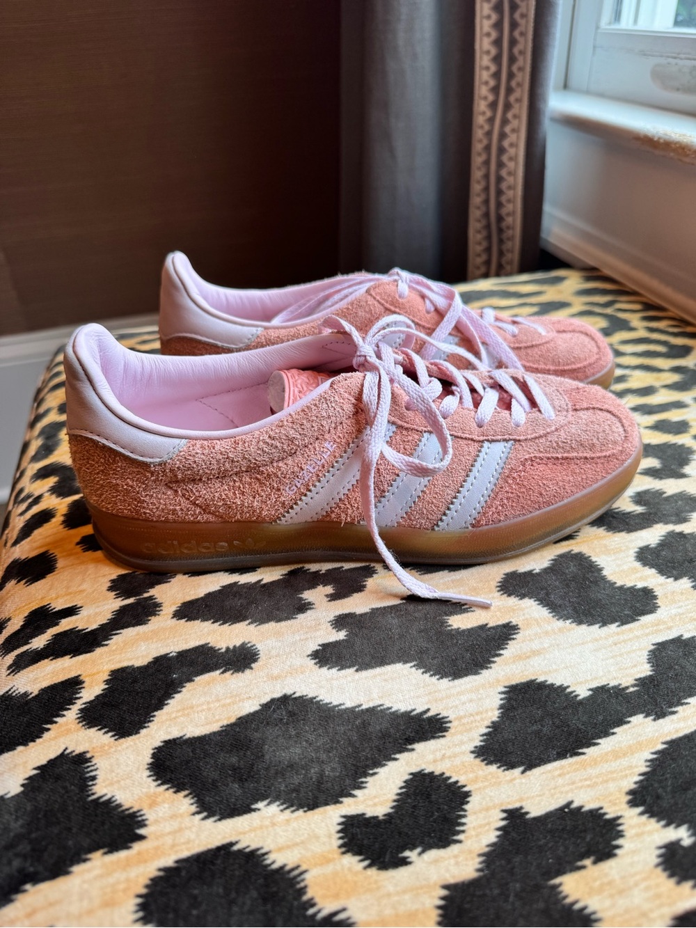 adidas Women's Peach/Pink Suede Sneakers - Picture 3 of 6